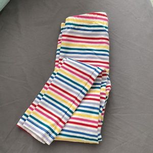 Hanna Andersson classic rainbow stripe leggings size 10